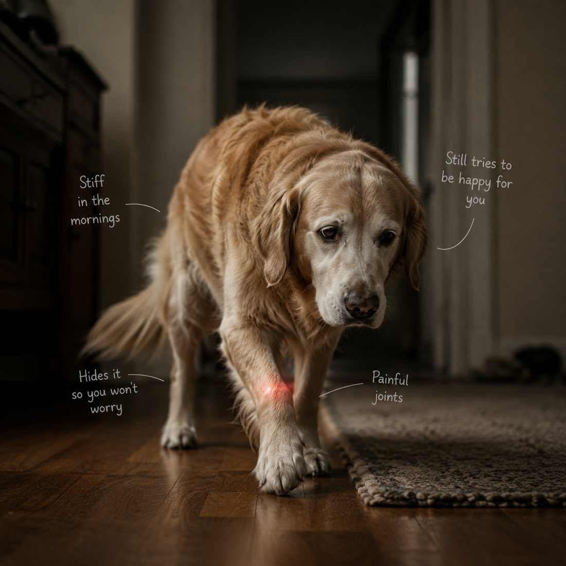 Your dog is wired to hide their pain. You'd never know it.