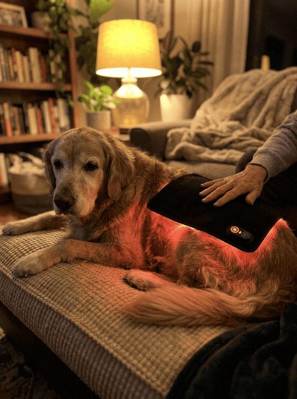 Ten calm minutes by your side. Most dogs settle right in — and start looking forward to it.